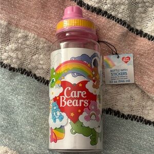 Care Bears Rainbow Water Bottle with Pink and Yellow Lid
